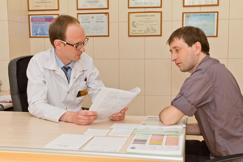 Patientenprostatitis an der Rezeption eines Spezialisten